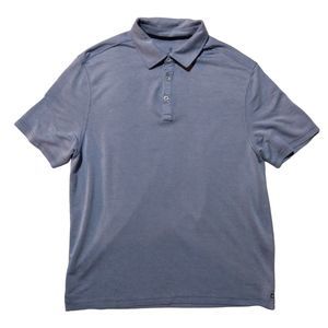 Nat Nast polo shirt mens XL Xlarge blue rayon blend short sleeve luxury button